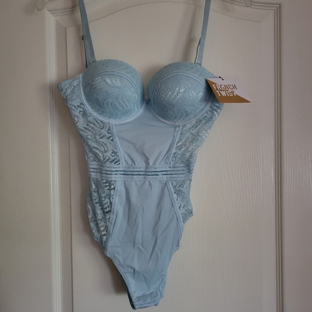 FRENCH TWIST BRAND NEW BUSTIER BODYSUIT SIZE M - Picture 1 of 8